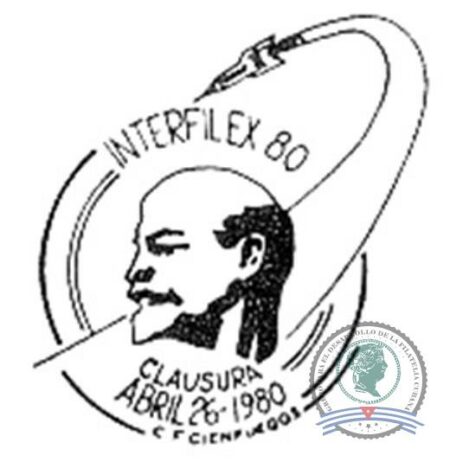 1980-04-26. Interfilex´80 - 110 Aniversario del natalicio de Lenin, clausura. Cienfuegos.