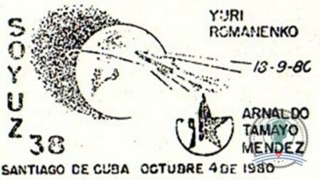 1980-09-13. Vuelo espacial conjunto cubano-soviético. Santiago de Cuba.