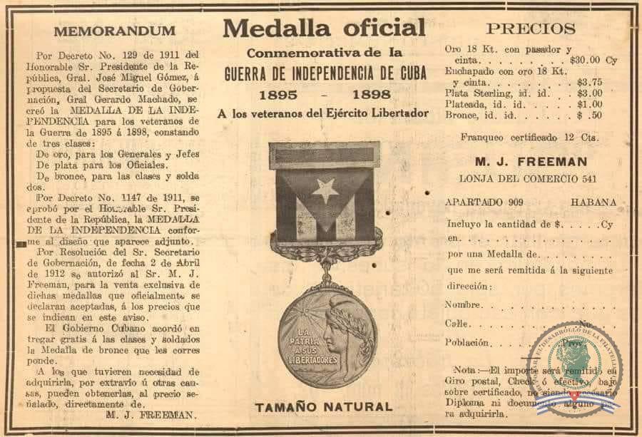 1911. Medalla a los Veteranos de la Guerra de Independencia - Imagen 6